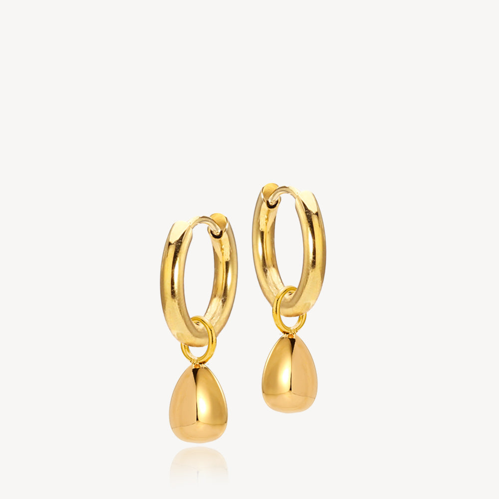 Guld Drops Hoops Creoler Forgyldt - Sistie2nd Øreringe