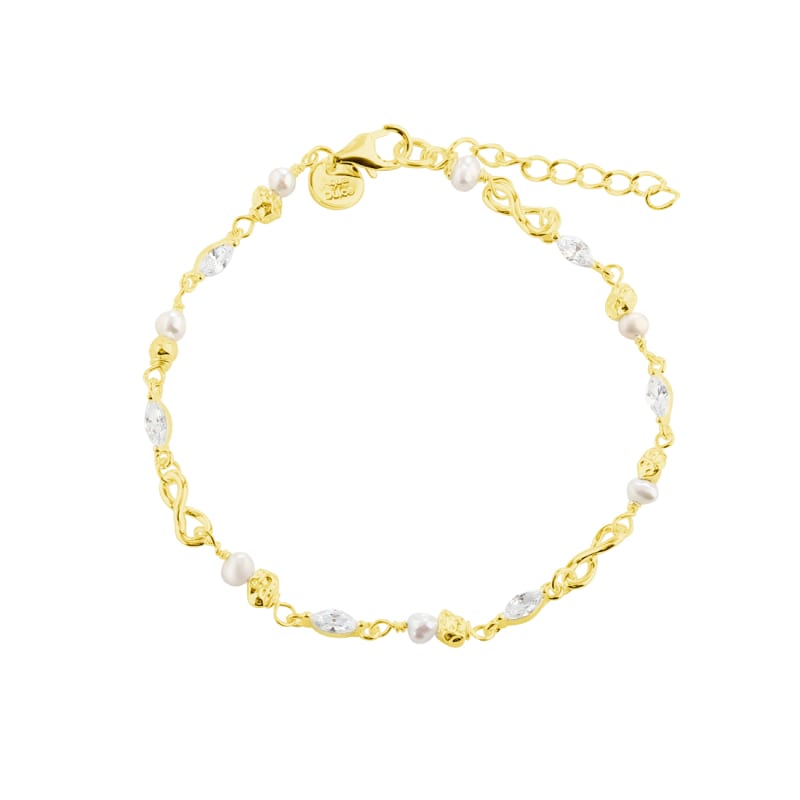 Hvid White Garden Bracelet Golden - Aqua Dulce Armbånd  - 5740013859688