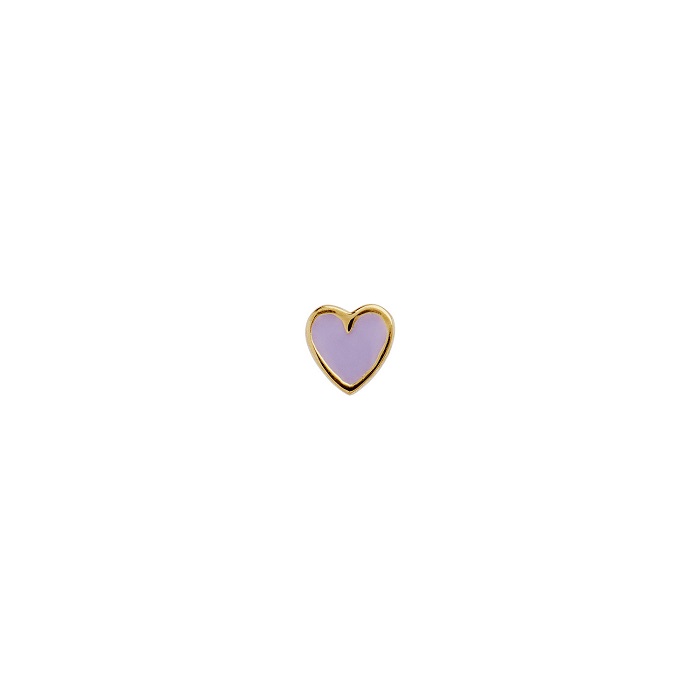 Lilla Stine Petit Love Heart Purple Sorbet Forgyldt 1181 Purple Sorbet - Stine A Øreringe