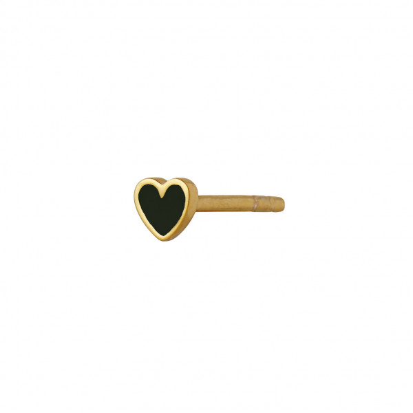 Sort Stine Petit Love Heart Black 1181 Black - Stine A Øreringe