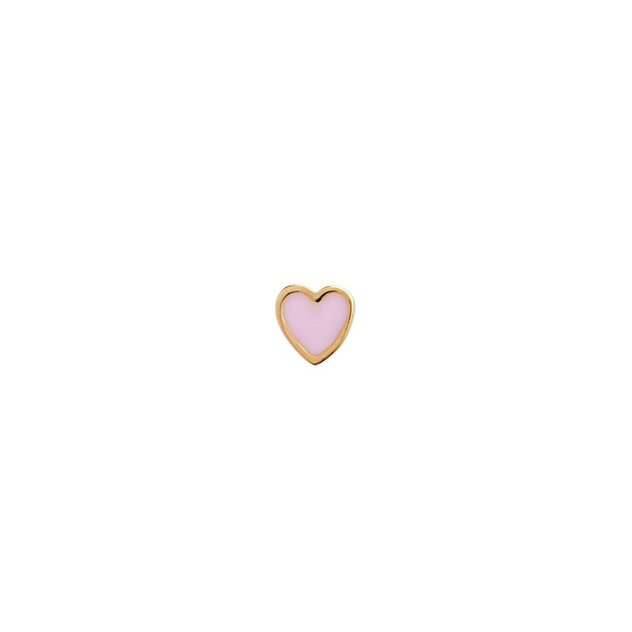 Pink Stine Petit Love Heart Light Enamel 1181 Light - Stine A Øreringe