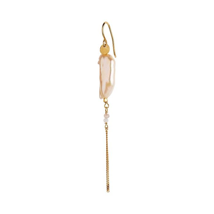 Stine Long Baroque Pearl Peach Sorbet 1268 - Stine A Øreringe