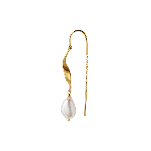 Stine Long Twisted ørehænger Med Baroque Pearl 1271 - Stine A Øreringe