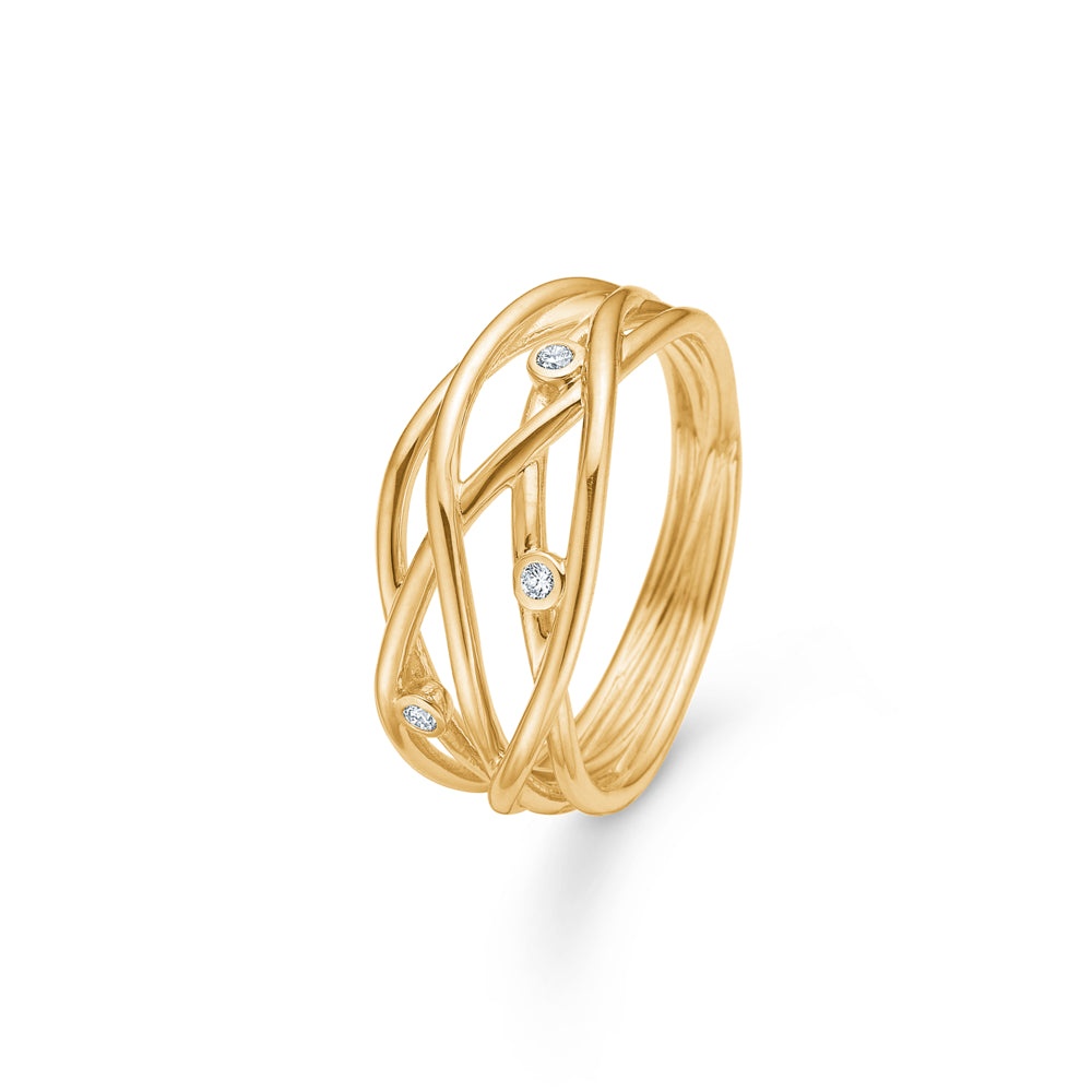 Mads Diamond Nest Ring Karat Guld Med Diamanter 1541096 - Mads Z Fingerringe  - 1233690230603