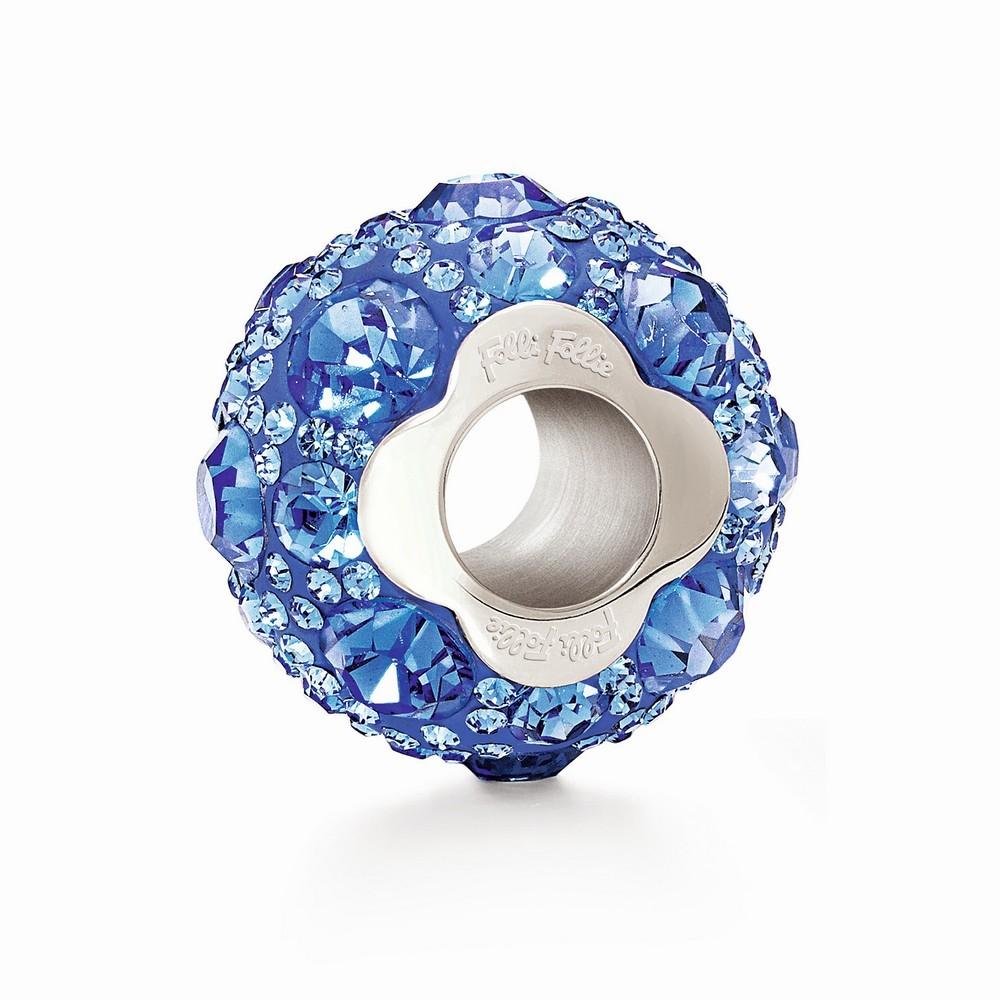 Perle Charms Til Armbånd Blå Sterling Sølv - Folli Follie Armbånd  - 2210004111451