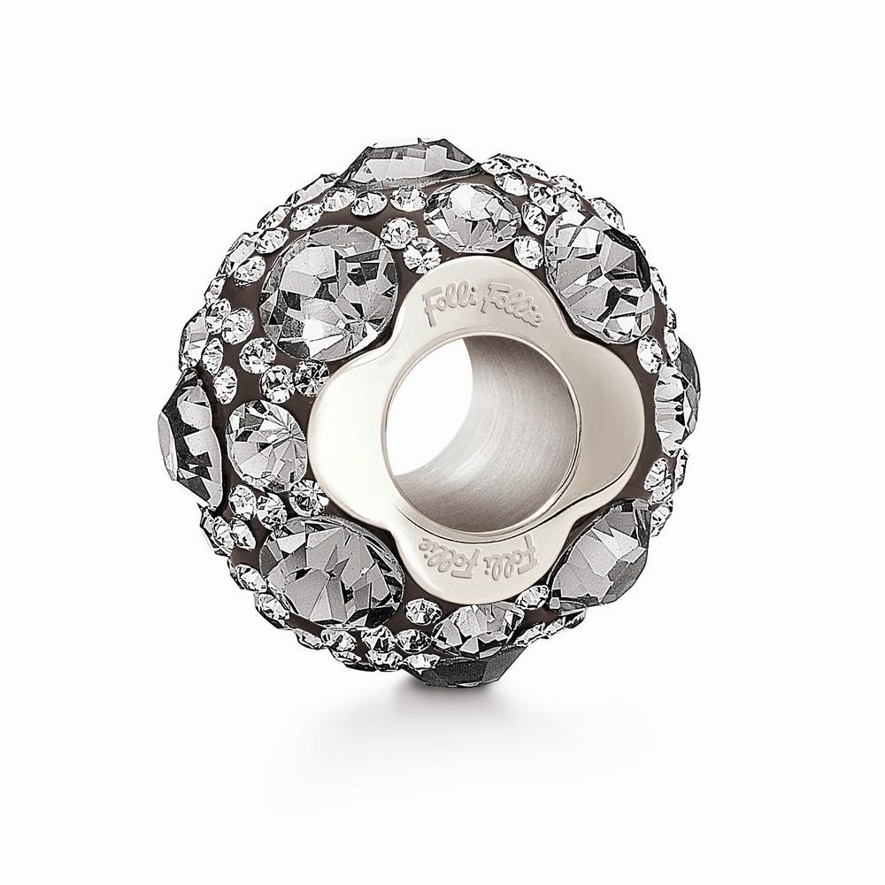 Perle Charm Til Armbånd Grå Sterling Sølv - Folli Follie Armbånd  - 2210004111437