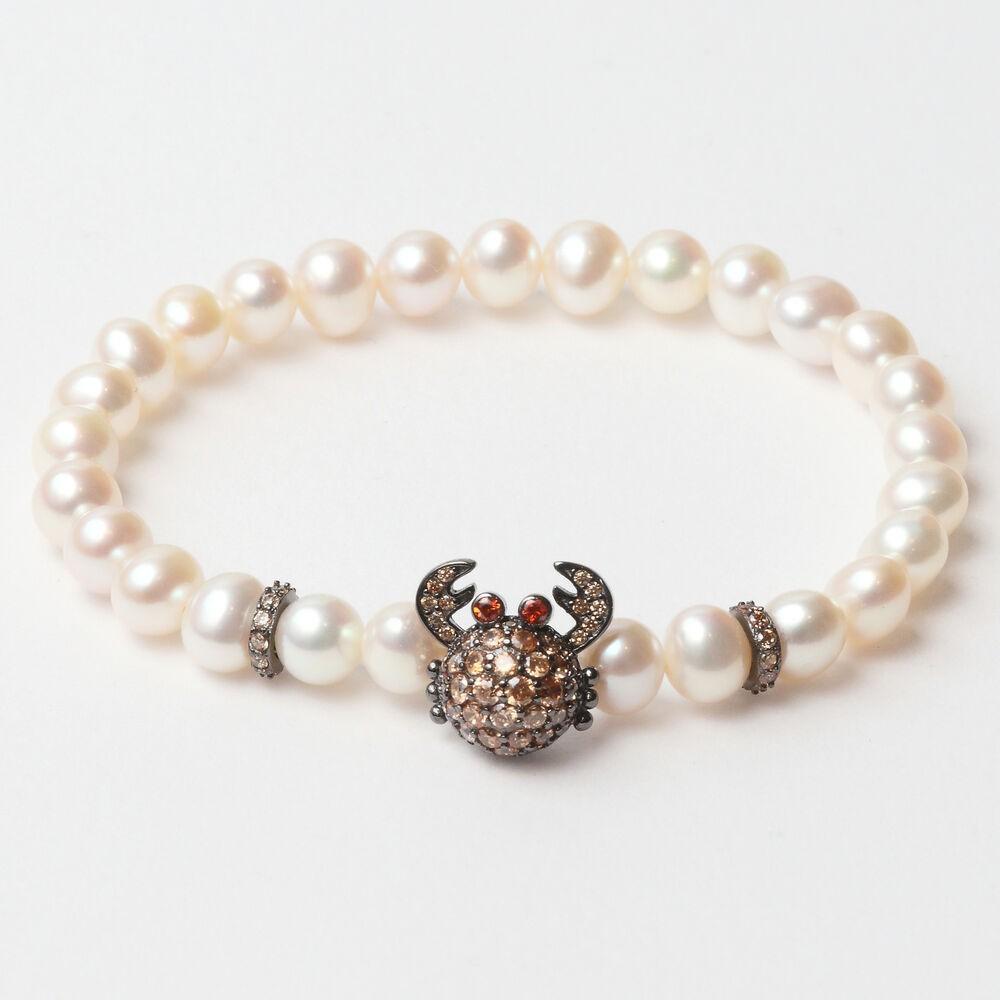 Hvid Armbånd Dame Lancaster Sterlingsølv Med Zirkonia Brun - Lancaster Armbånd  - 8059519896651