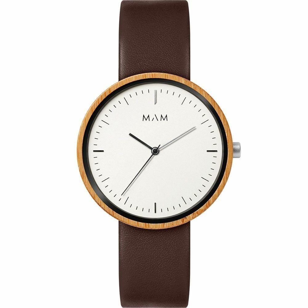 Armbåndsur Unisex Mam Mam650 Brun Læder - Mam Armbånd  - 8436564886507