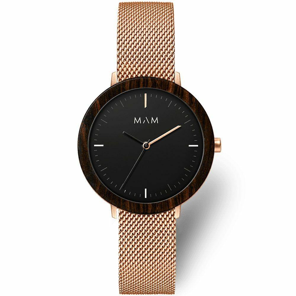 Rosa Armbåndsur Mam Mam675 Unisex Sort Brun - Mam Armbånd  - 8436564886750