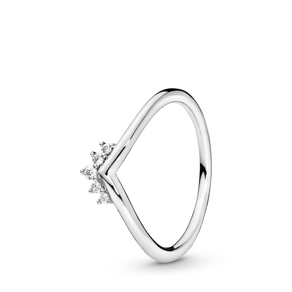 Pandora Ring 198282cz Tiara Wisbone Ring Sølv Med Sten - Pandora Fingerringe  - 1233690165646