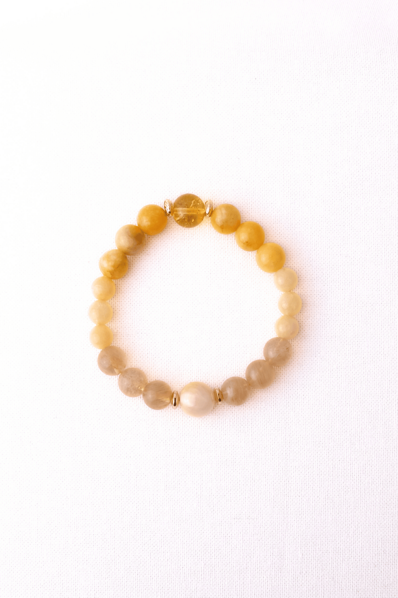 EfterÅr Armbånd Med Citrin Gul Agat Kalcedon 18k Forgyldt Messing - Parol Armbånd