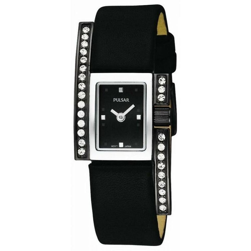 Sort Pulsar Dameur Pegd11x1 Læderrem - Pulsar Armbånd  - 4900969433702