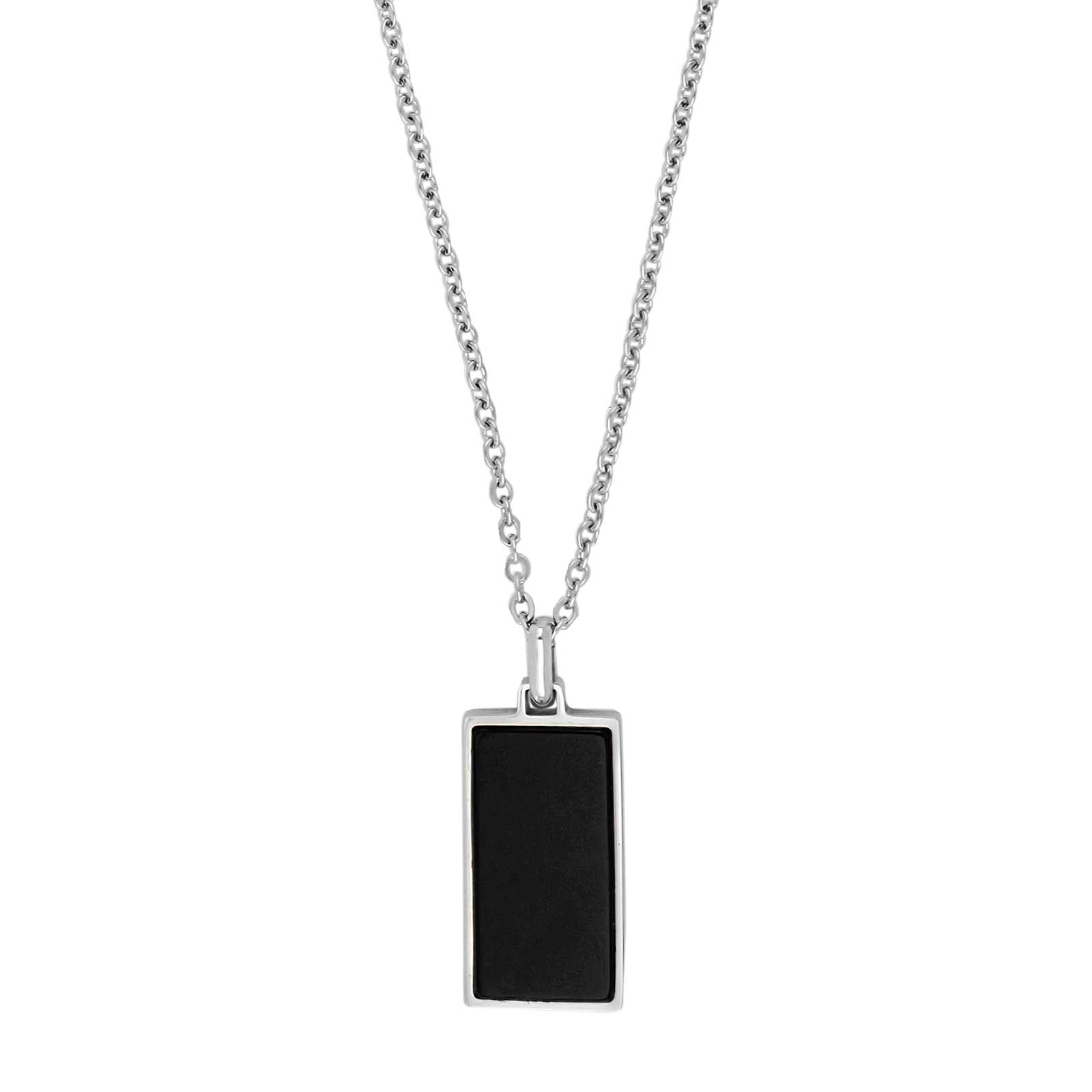 Sort Son Kæde Stål Med Black Agate - Son Of Noa Halskæder