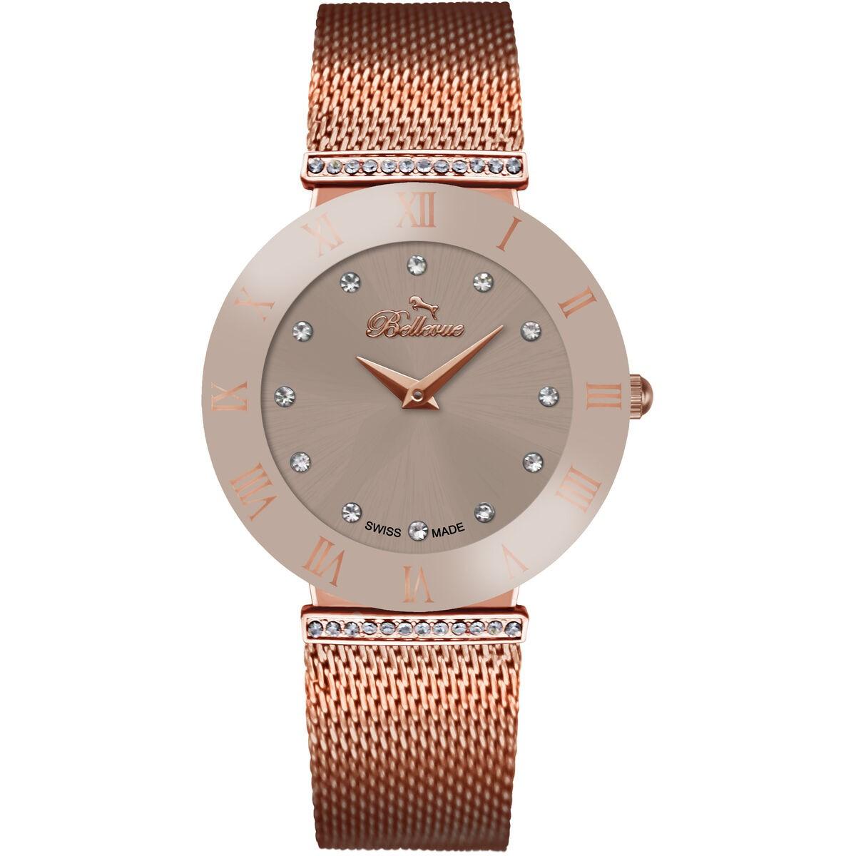 Rosa Dameur Bellevue F124 Armbåndsur Stål - Bellevue Armbånd  - 7640251010460