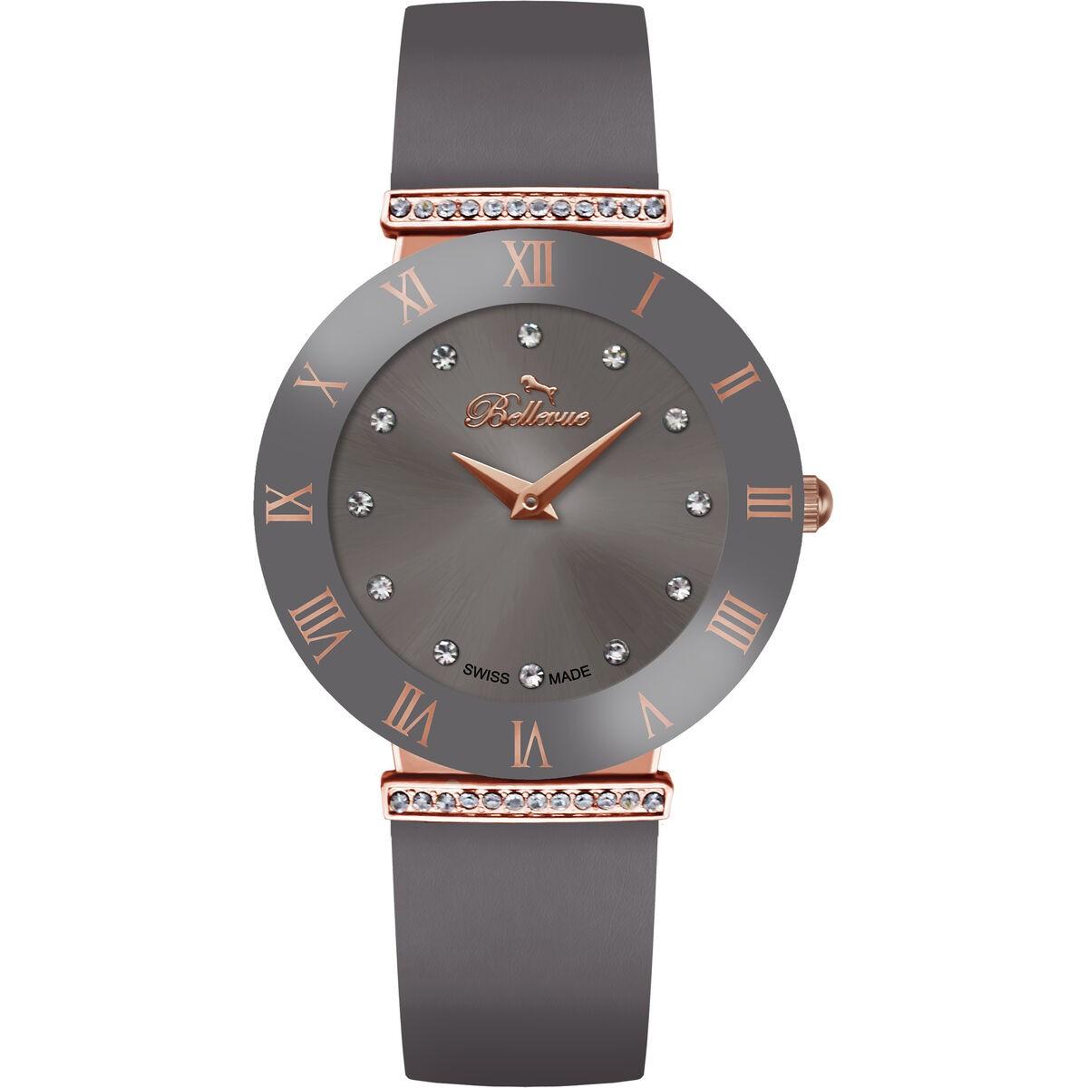Rosa Dameur Bellevue E112 Armbåndsur Til Kvinder Grå - Bellevue Armbånd  - 7640166931898