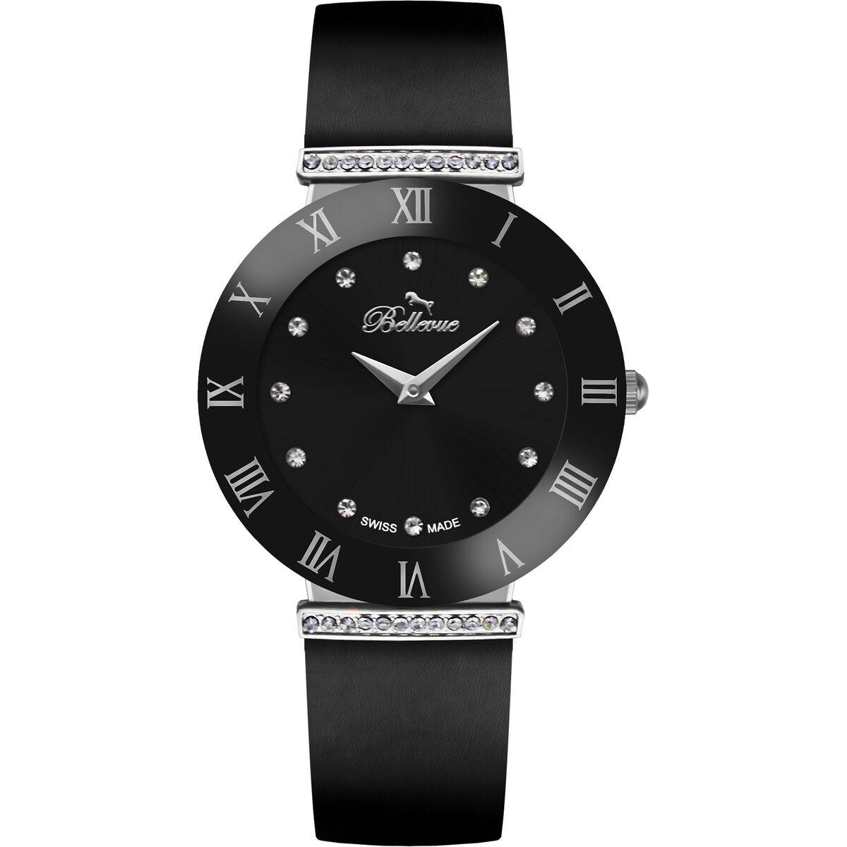 Sort Dameur Bellevue E126 Armbåndsur - Bellevue Armbånd  - 7640166932031