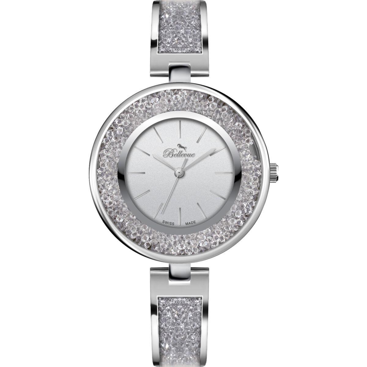 Dameur Bellevue E67 Grå Kvartsur - Bellevue Armbånd  - 7640251012938