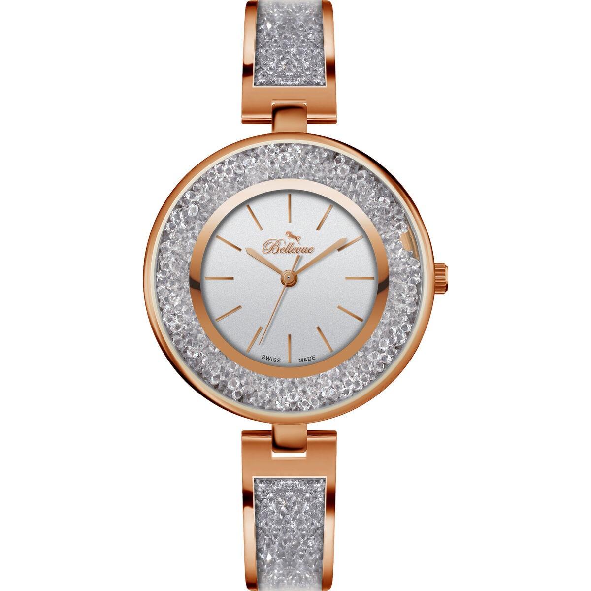 Pink Dameur Bellevue E68 Armbåndsur Til Kvinder Grå - Bellevue Armbånd  - 7640251012945