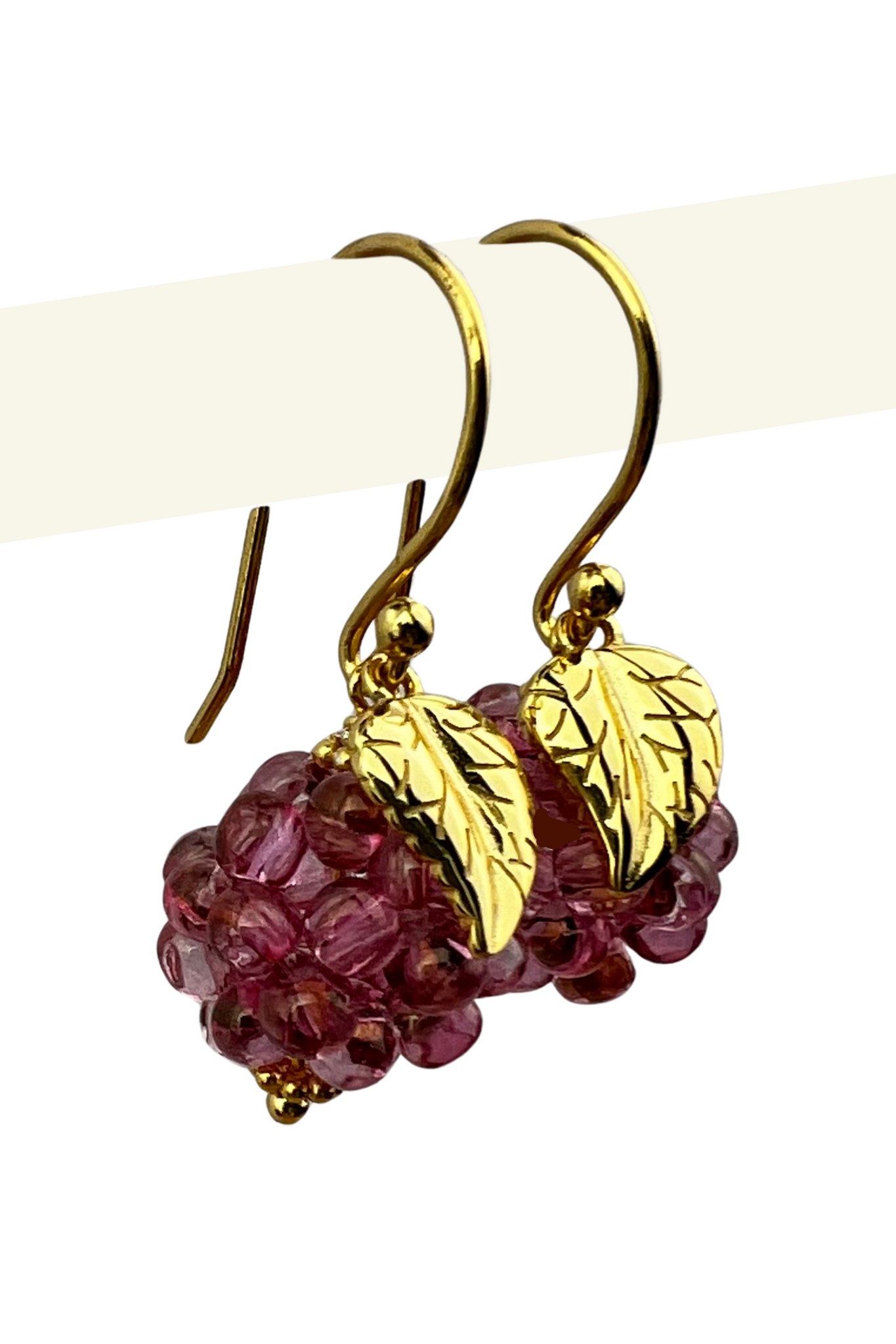 Rosa Håndlavede ørering Gammel Farve - Parol Øreringe