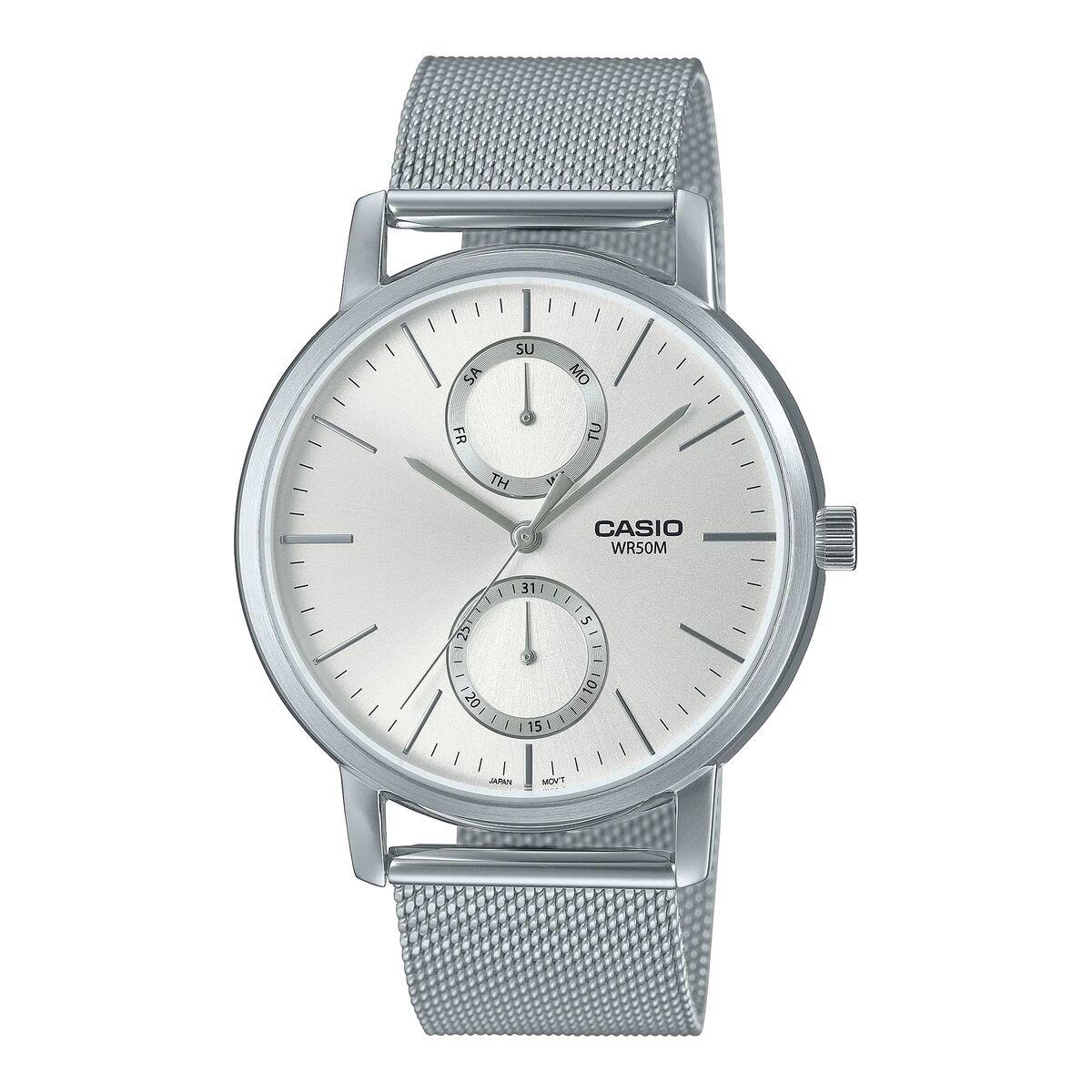 Hvid Armbåndsur Casio Unisex Mtp B310m 7avef Rustfrit Stål Sølv - Casio Armbånd  - 4549526342707