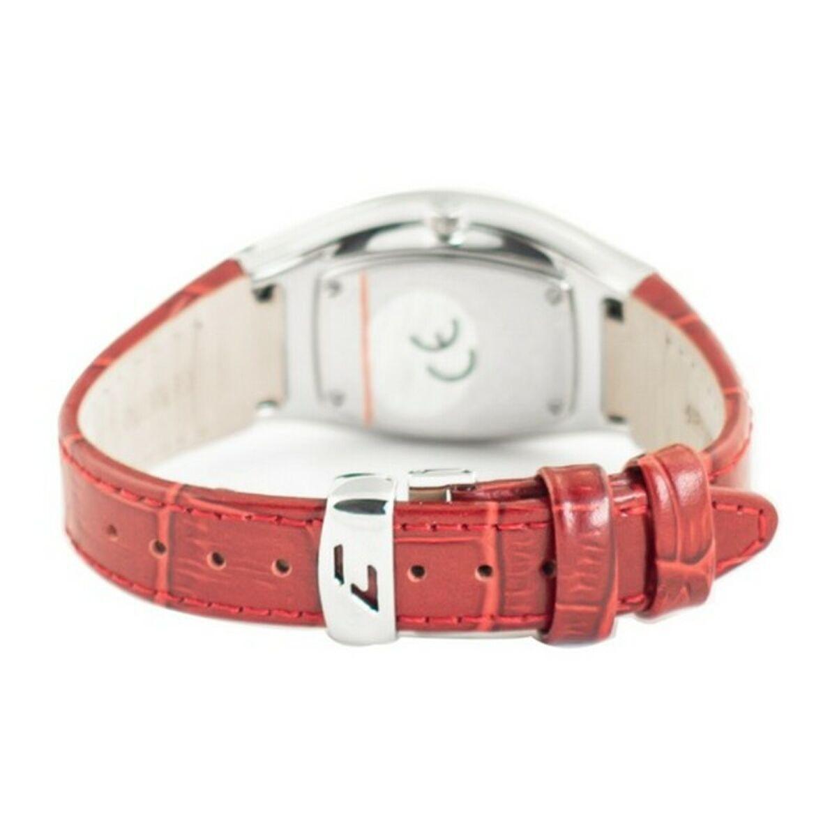 Chronotech Dameur Ct7932l Rød Læderrem - Chronotech Armbånd  - 8033544017526