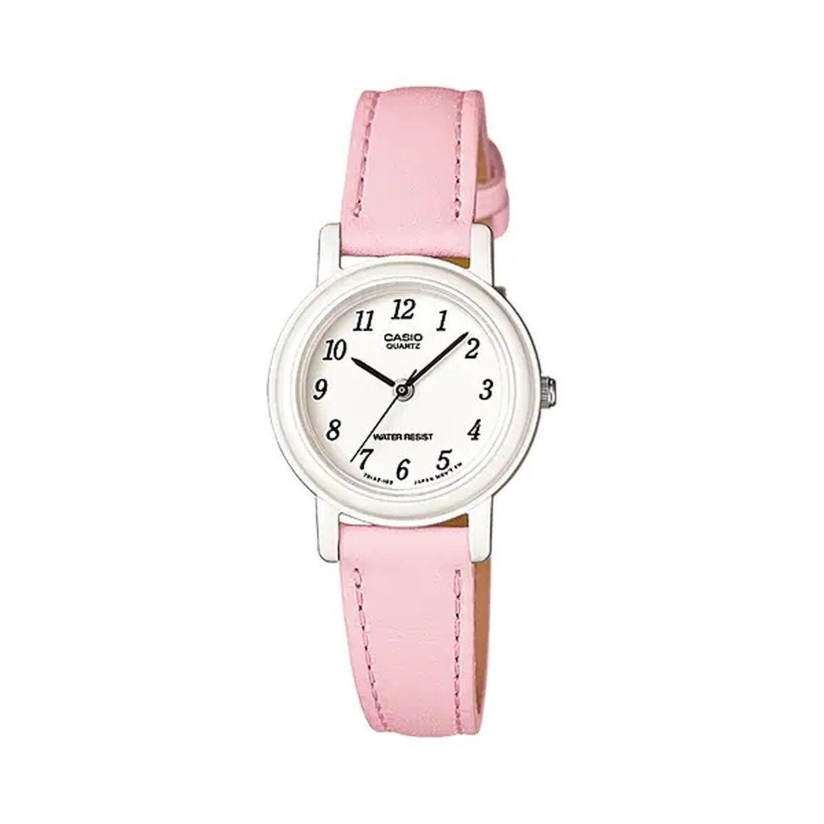 Pink Casio Dameur Standard Læderrem - Casio Armbånd  - 4971850920823