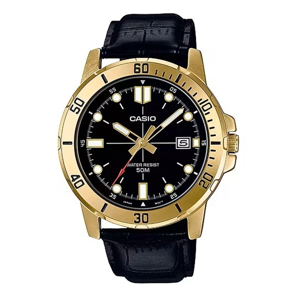 Sort Casio Herreur Diver Skive - Casio Armbånd  - 4549526186622