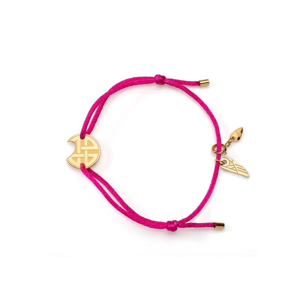 Pink Jewels Bglbggpk Armbånd Til Kvinder Snøre Med Guldfarvede Vedhæng - An Jewels Armbånd  - 5600468107966