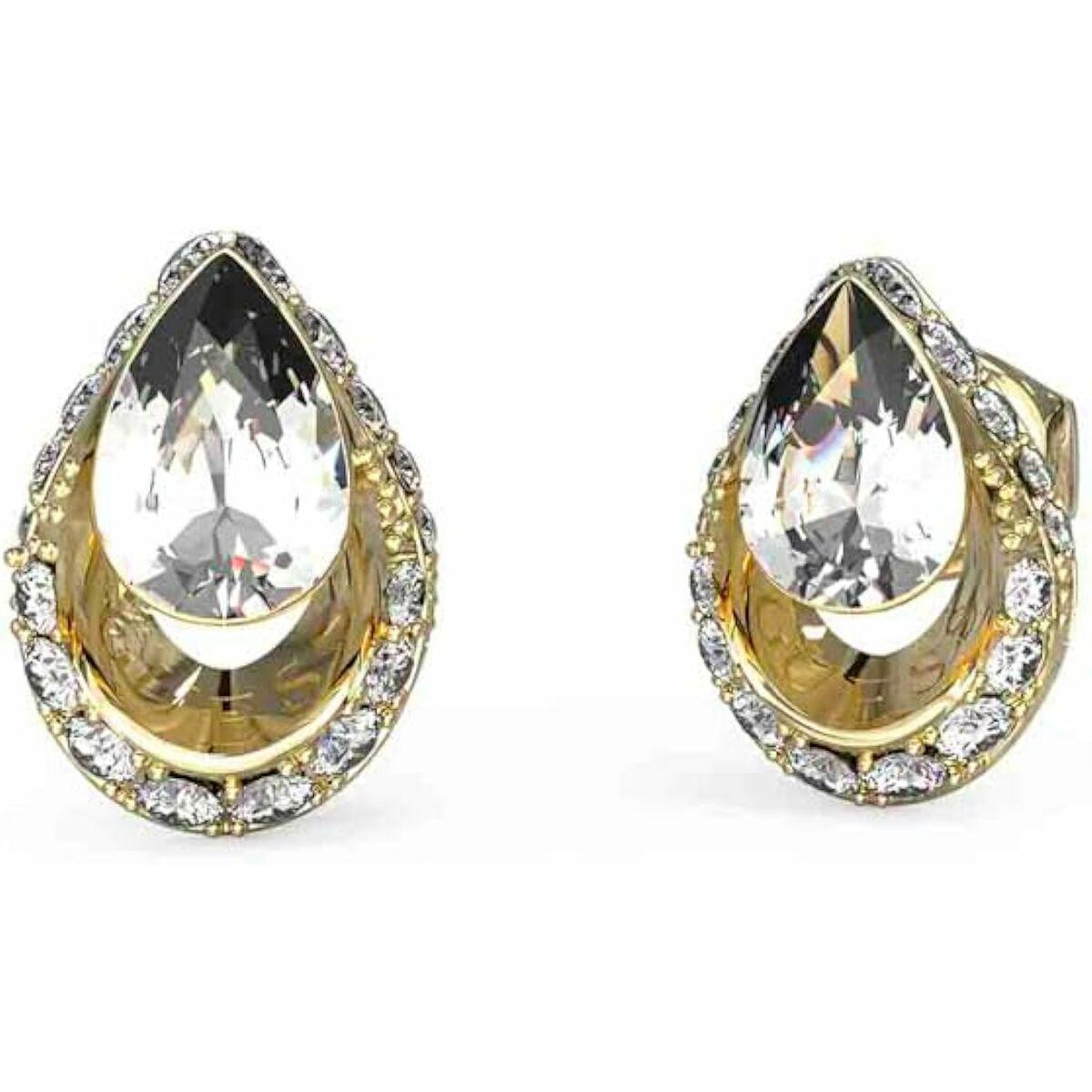 Guess Jube03393jwygt øreringe Til Kvinder Guldfarvet Med Klare Sten - Guess Øreringe  - 7624926665742
