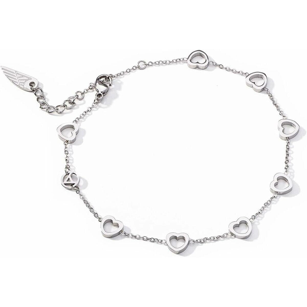 Jewels Bankle08 Armbånd Til Kvinder Sølvfarvet Hjerter - An Jewels Armbånd  - 5600468108024