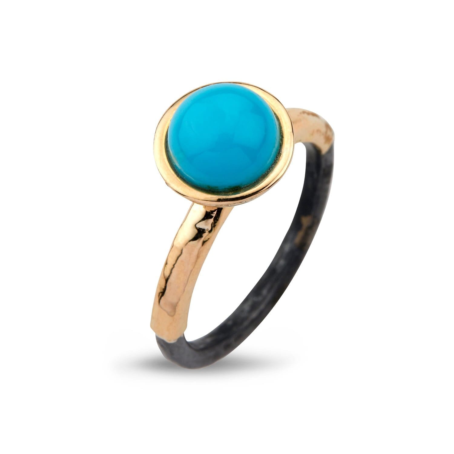 Blå|Turkis Ring Victoria Rose Turquois Cab - Bybirdie.dk Fingerringe
