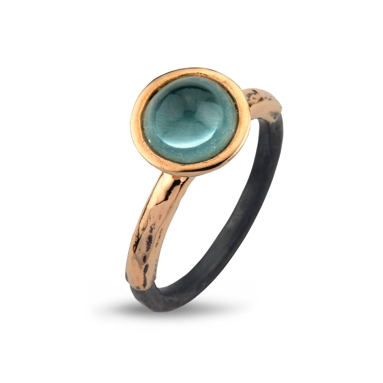 Blå Ring Victoria Rose Aquamarine Cab - Bybirdie.dk Fingerringe