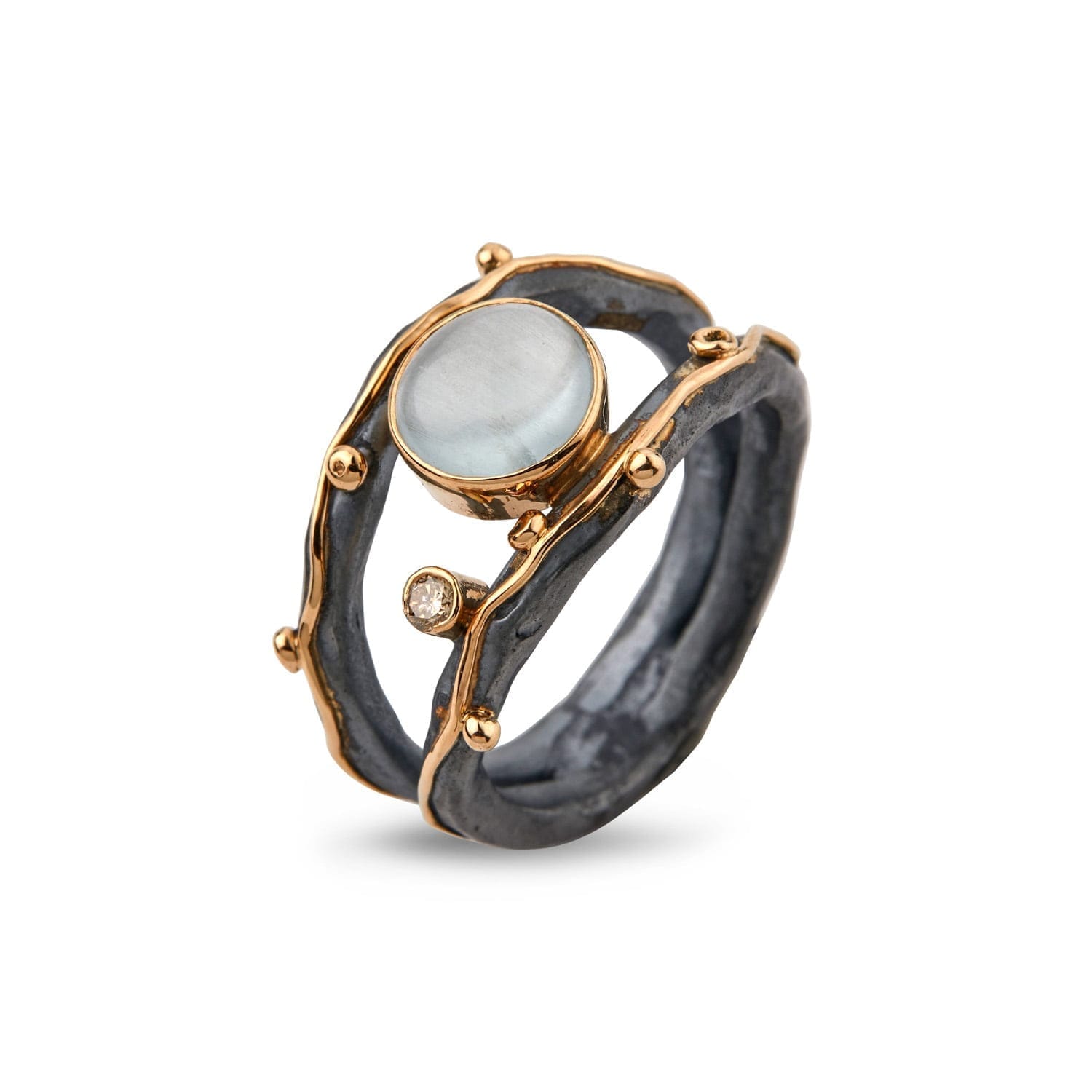Blå Ring Zeus Dubeca Aqua - Bybirdie.dk Fingerringe