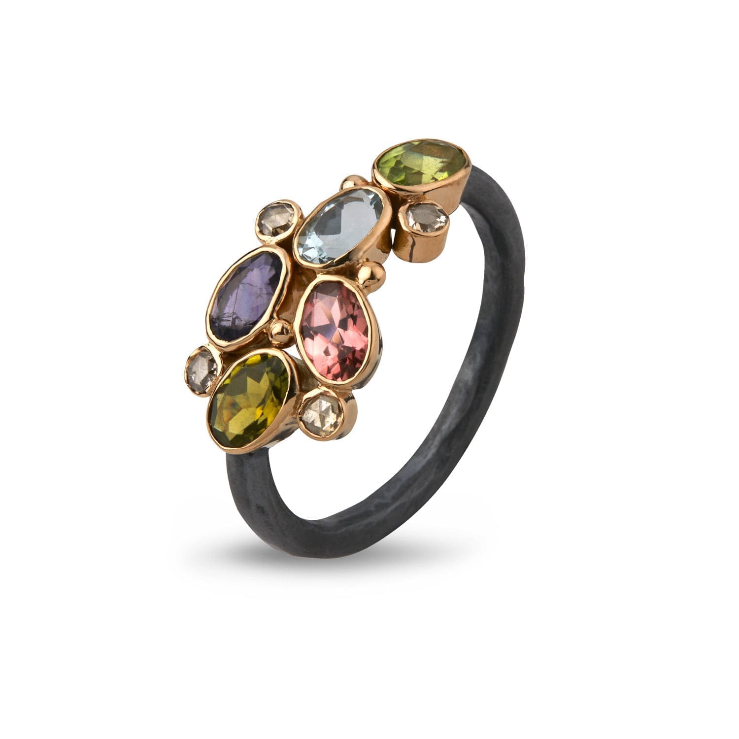 Grøn Ring Elisabeth Faceted - Bybirdie.dk Fingerringe