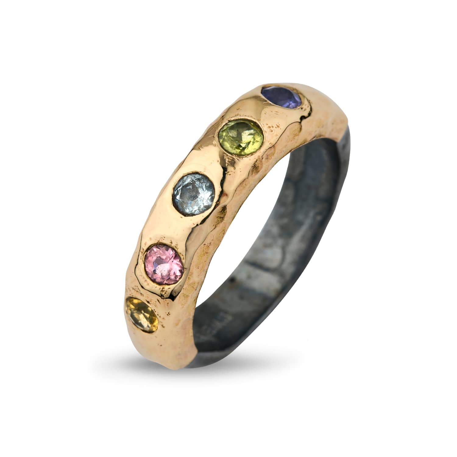 Grøn Ring Olivia Stones - Bybirdie.dk Fingerringe