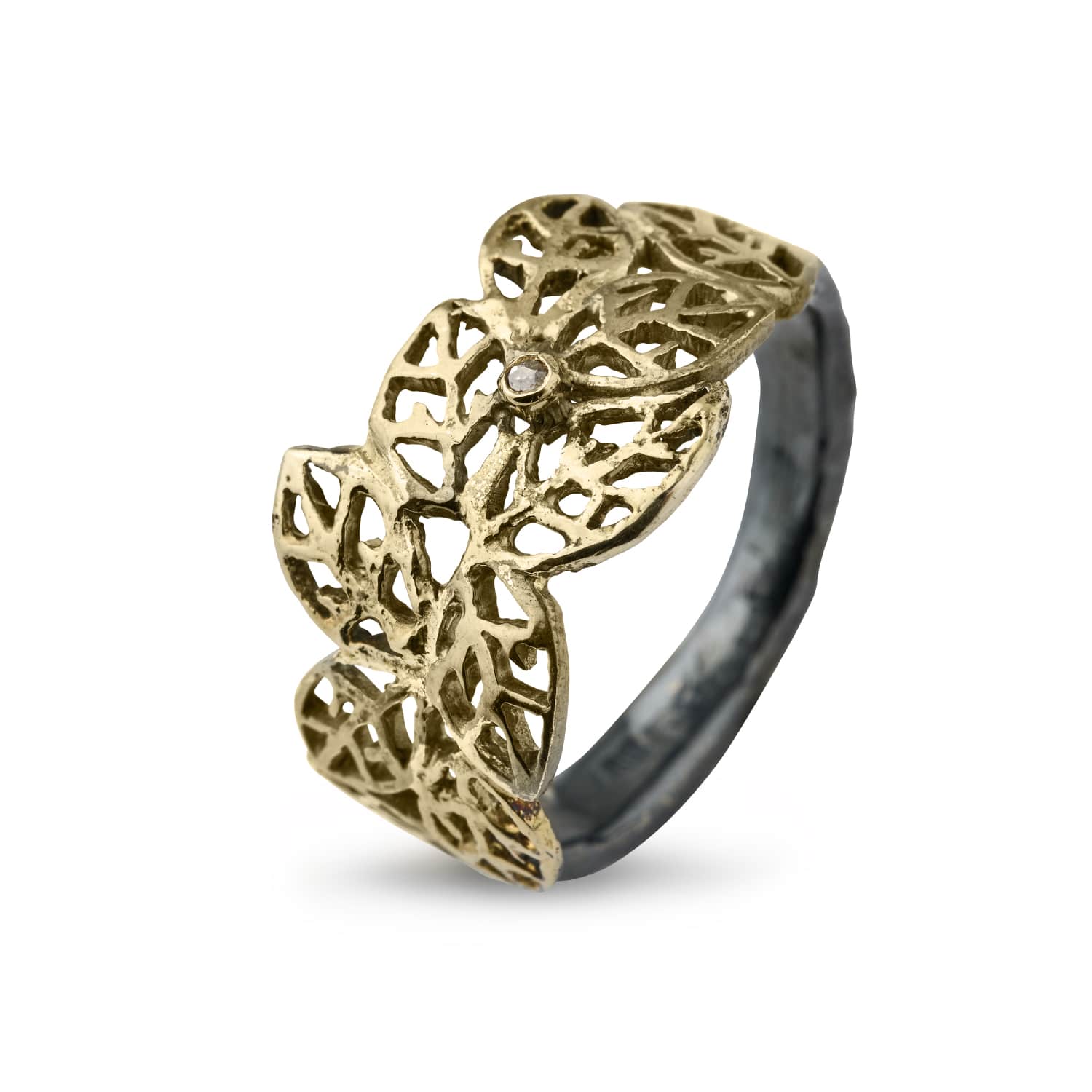 Ring Beech Leaves Gold - Bybirdie.dk Fingerringe