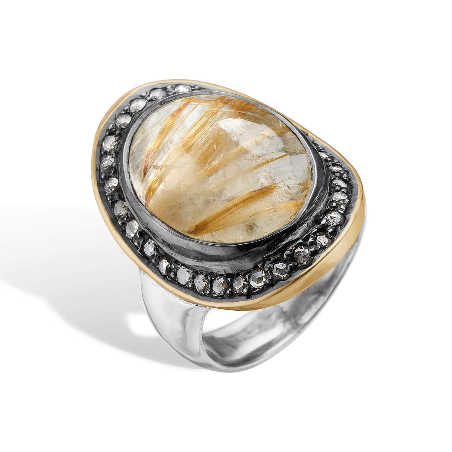Ring Corso Boho Rutile Quartz - Bybirdie.dk Fingerringe
