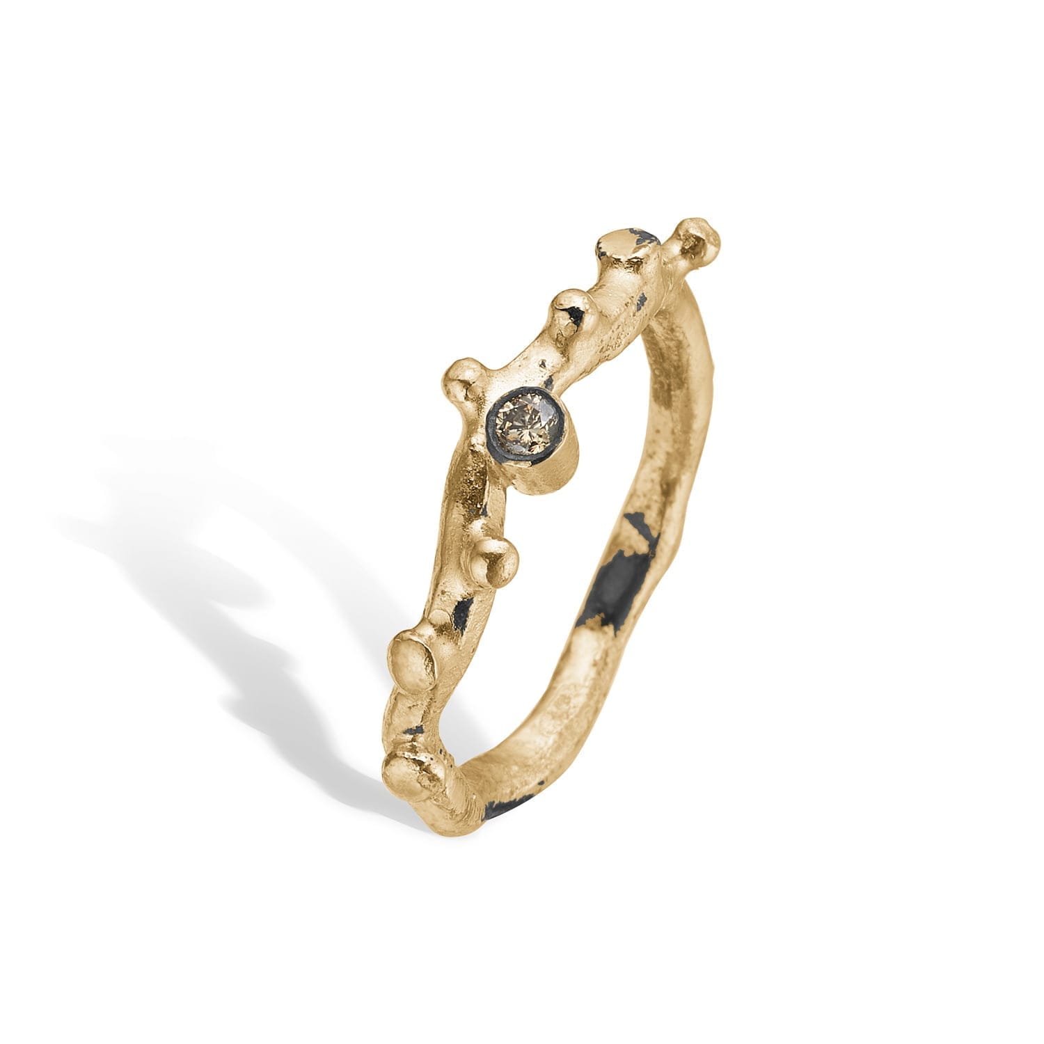Ring Grace Single Golden - Bybirdie.dk Fingerringe