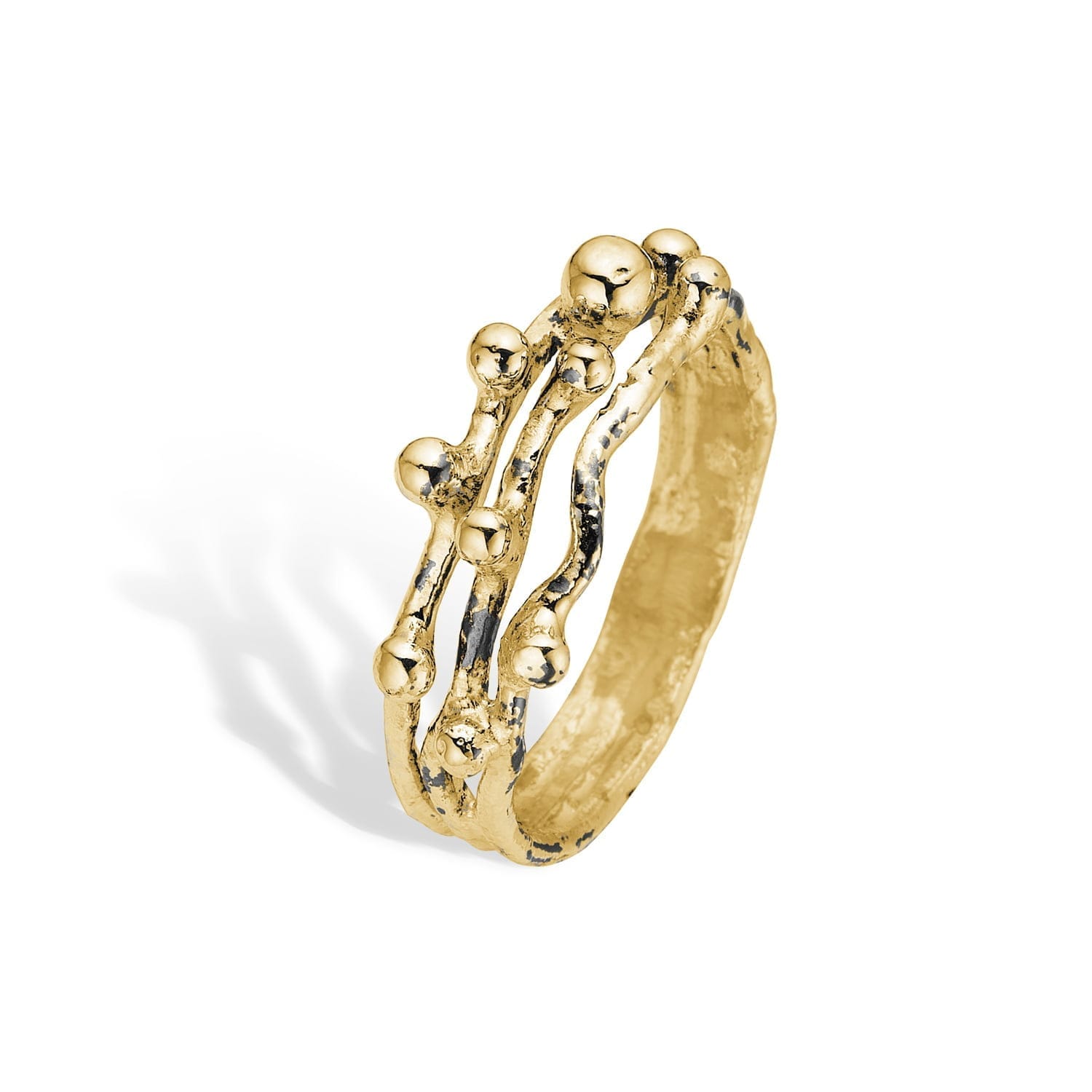 Ring Harlem Buds Golden - Bybirdie.dk Fingerringe