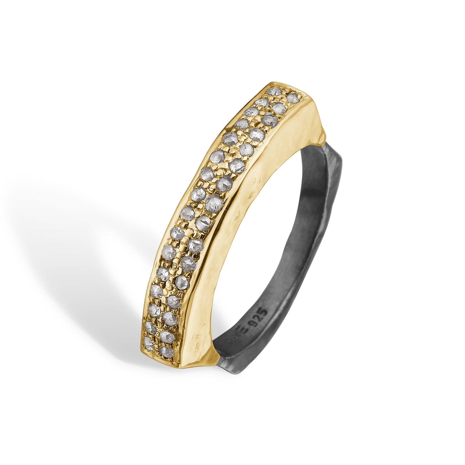 Ring Manhattan Skyline Gold Pav - Bybirdie.dk Fingerringe