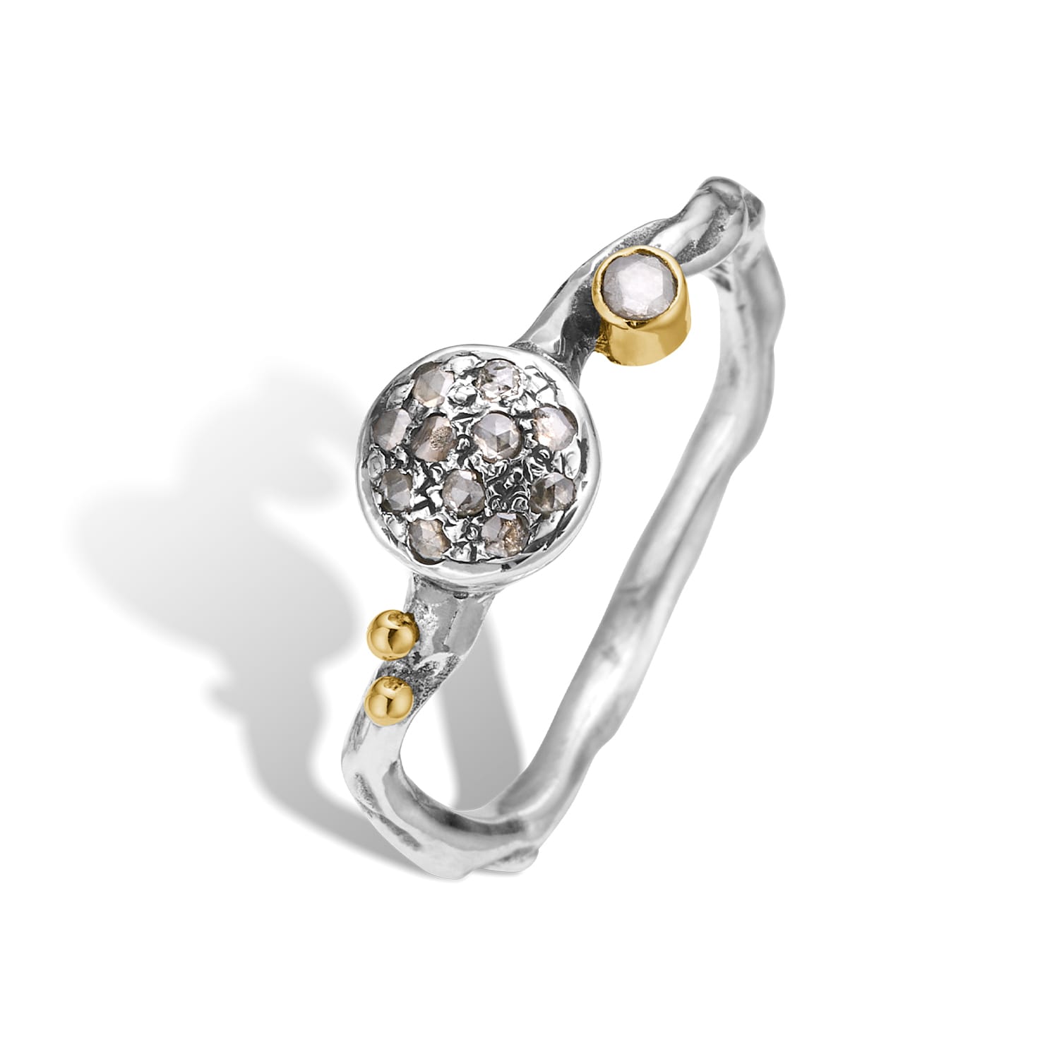 Grace Single Rose Pav Ring - Bybirdie.dk Fingerringe