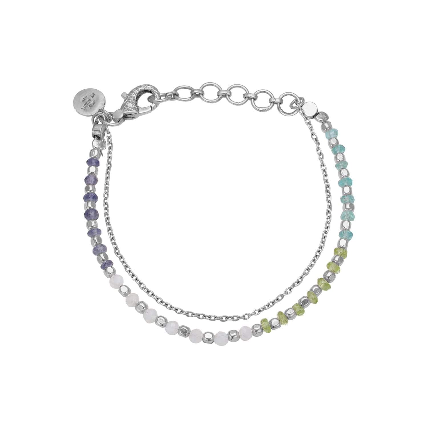 Grøn Nanna Sølv Blue Green Mix Armbånd - Bybirdie.dk Armbånd