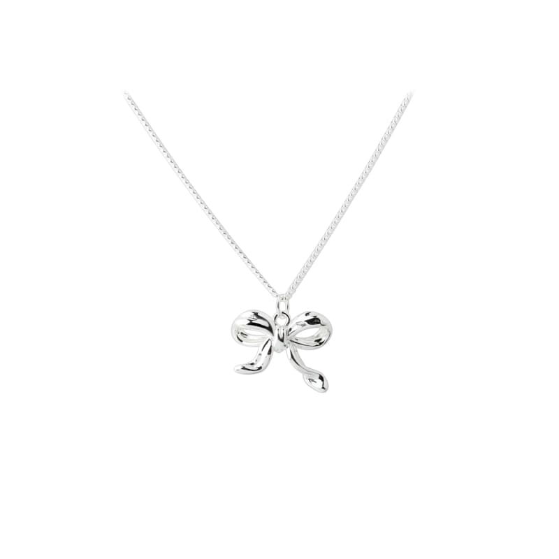 New Curve Bow Necklace Silver - Aqua Dulce Halskæder  - 5740013863081