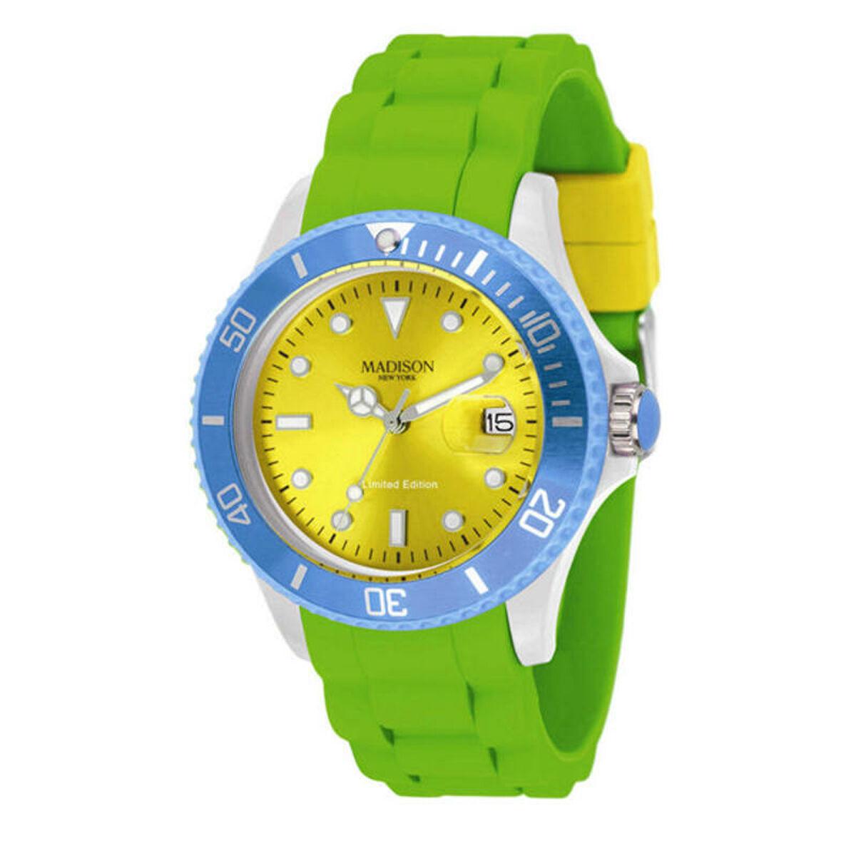 Grøn Madison Dameur U4484g Gul - Madison Armbånd  - 4895176201186