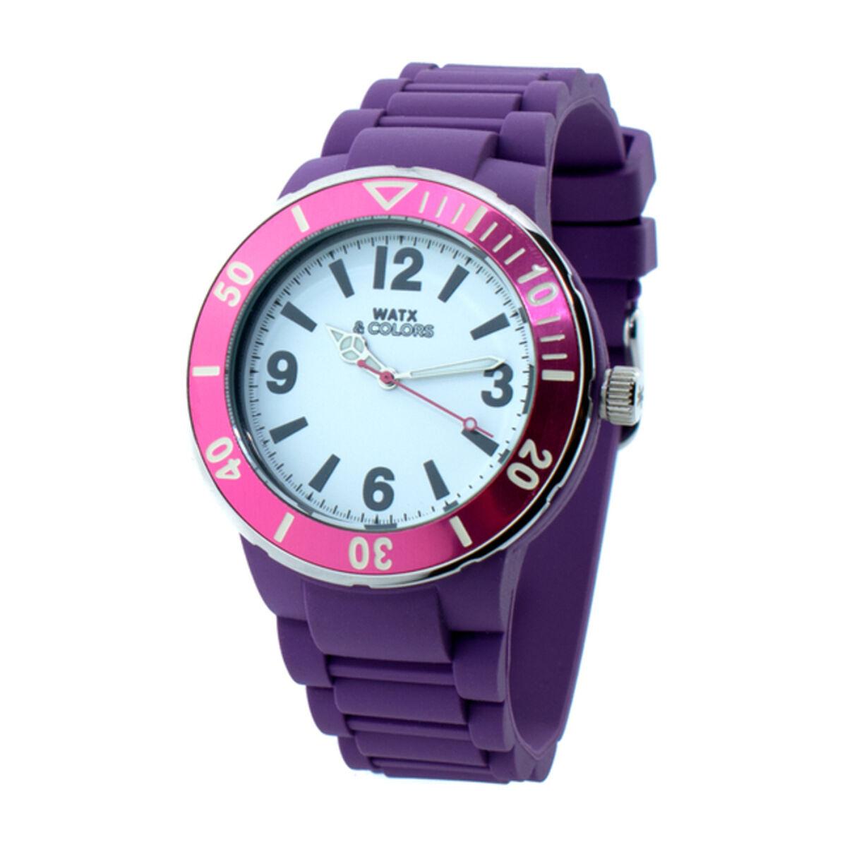 Hvid Watx & Colors Unisex Armbåndsur Rwa1623 C1520 Lilla - Armbånd  - 8431777785517