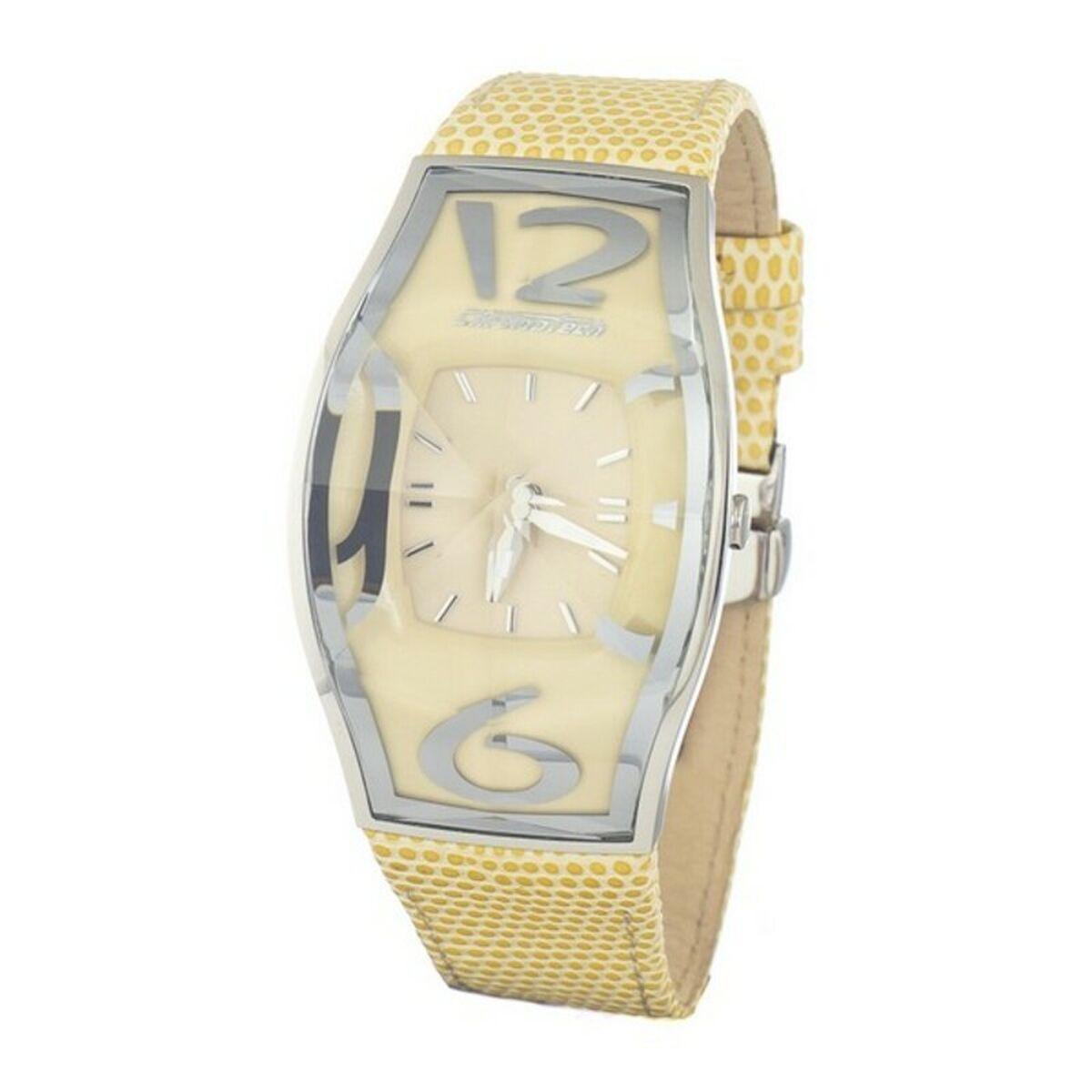 Chronotech Herreur Ct7932am Gul Læderrem - Chronotech Armbånd  - 8033544036039