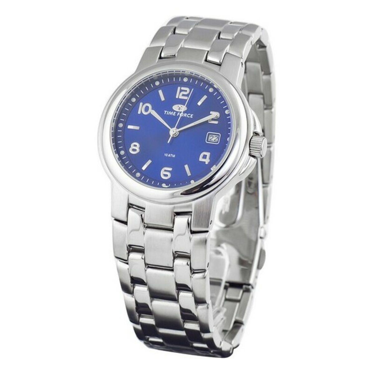 Time Force Unisex Armbåndsur Tf2265m 03m Sølv Blå - Time Force Armbånd  - 8032649330653
