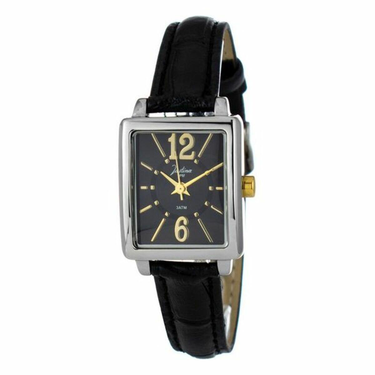 Sort Justina Dameur 21992n Læderrem - Justina Armbånd  - 8431777777871