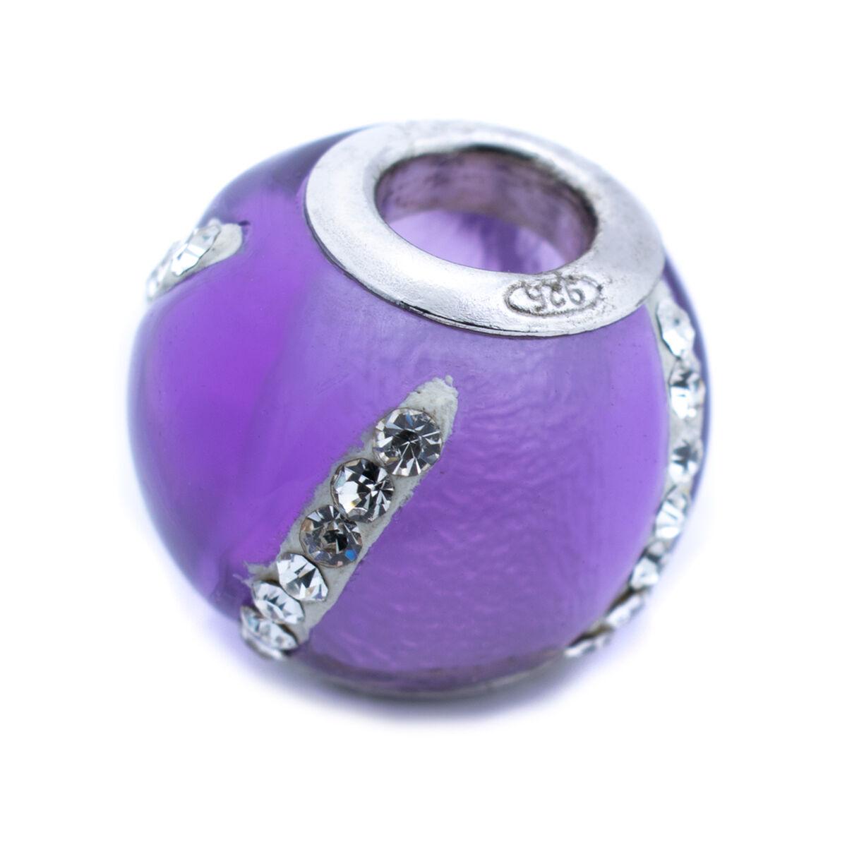 Perle Til Armbånd Lilla Sterling Sølv Vmm0311 - Viceroy Armbånd  - 8431777781656