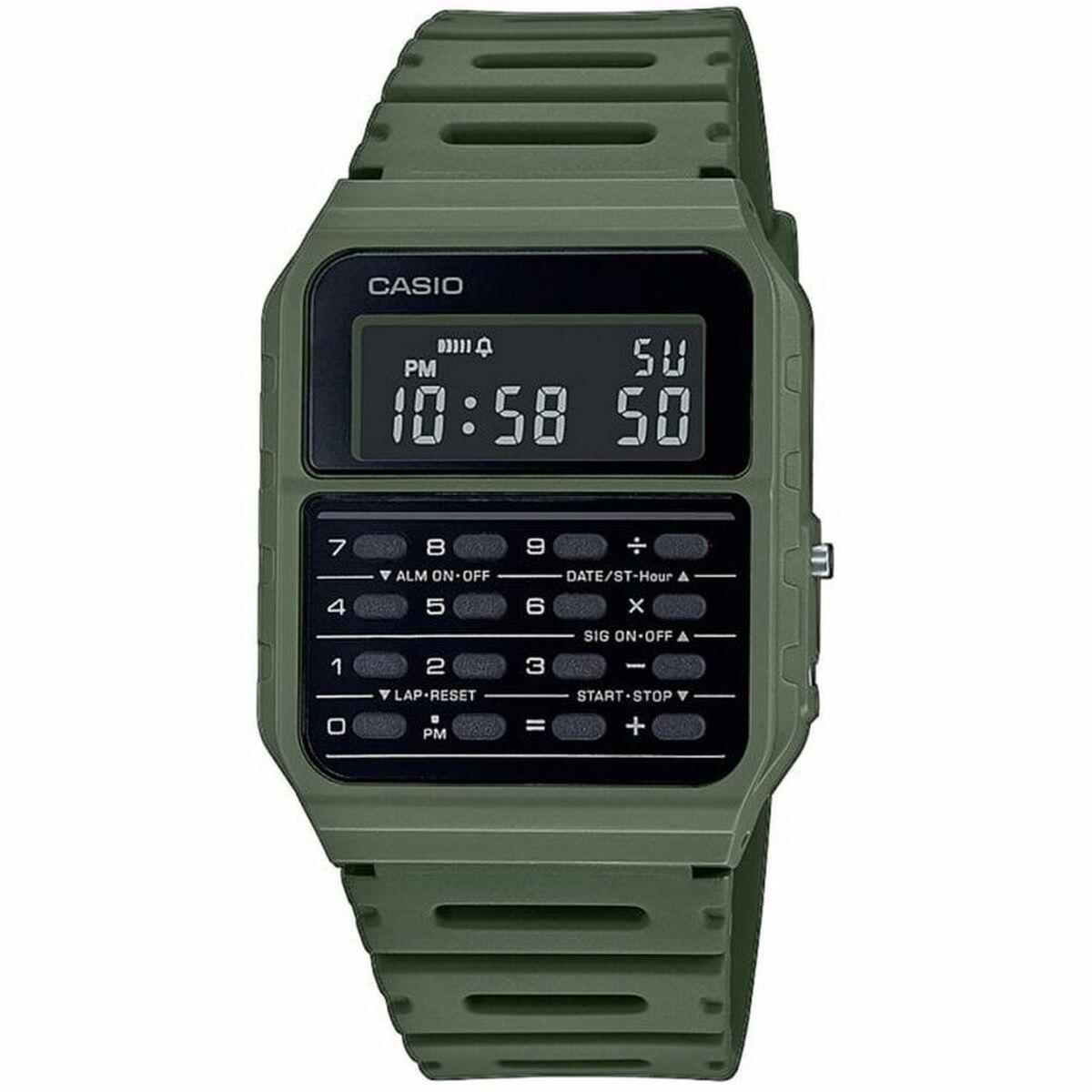 Grøn Casio Calculator Unisex Armbåndsur Sort Digital Kvarts - Casio Armbånd  - 4549526271038